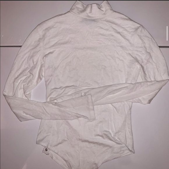 White mock neck bodysuit - Picture 1 of 1